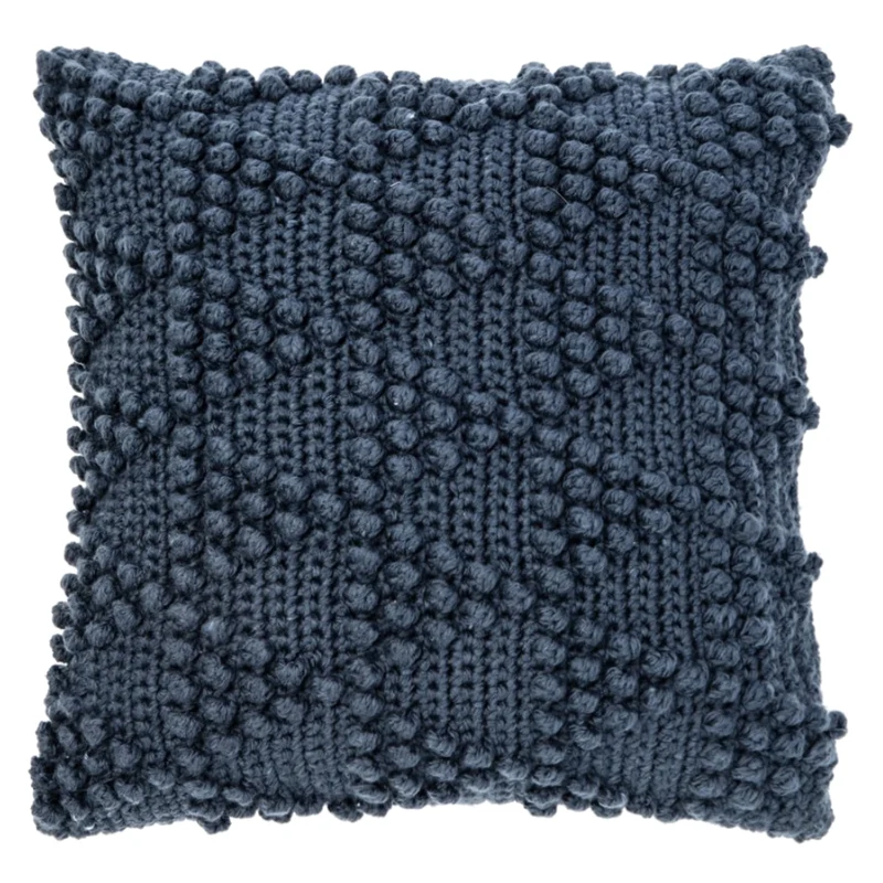 Coussin 18 x 18 po en acrylique bleu - Bubble