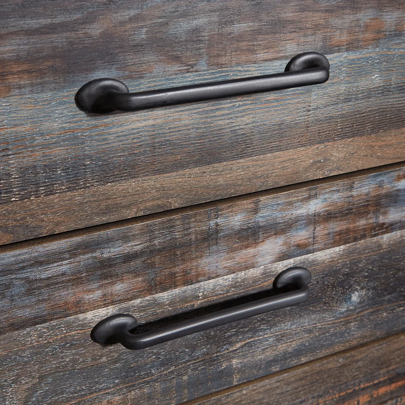 Commode à 5 tiroirs en bois/MDF multi gris - Drystan