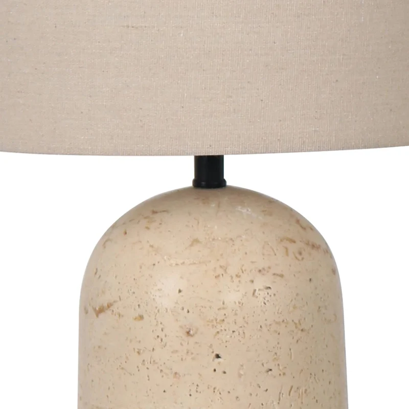 Lampe de table en travertin beige 25 po. - Kasnia