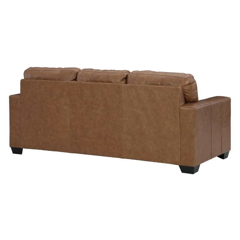 Sofa en cuir brun caramel - Bolsena
