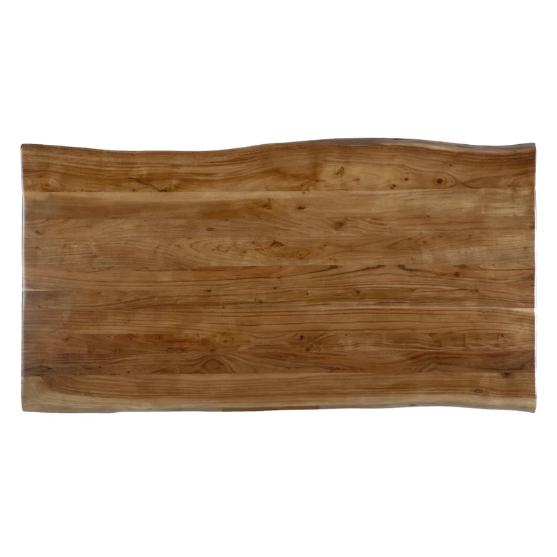 Table de salle à manger rectangulaire en bois d'acacia brun - Fortmaine