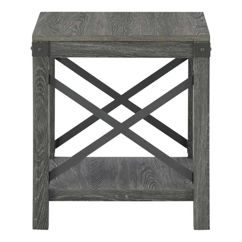 Table d'appoint en bois/stratifié brun grisâtre - Freedan