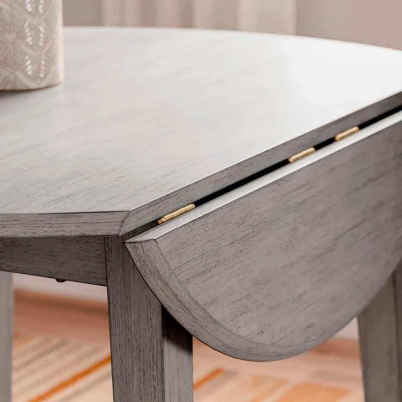 Table de salle à manger extensible en bois/placage gris - Shullden