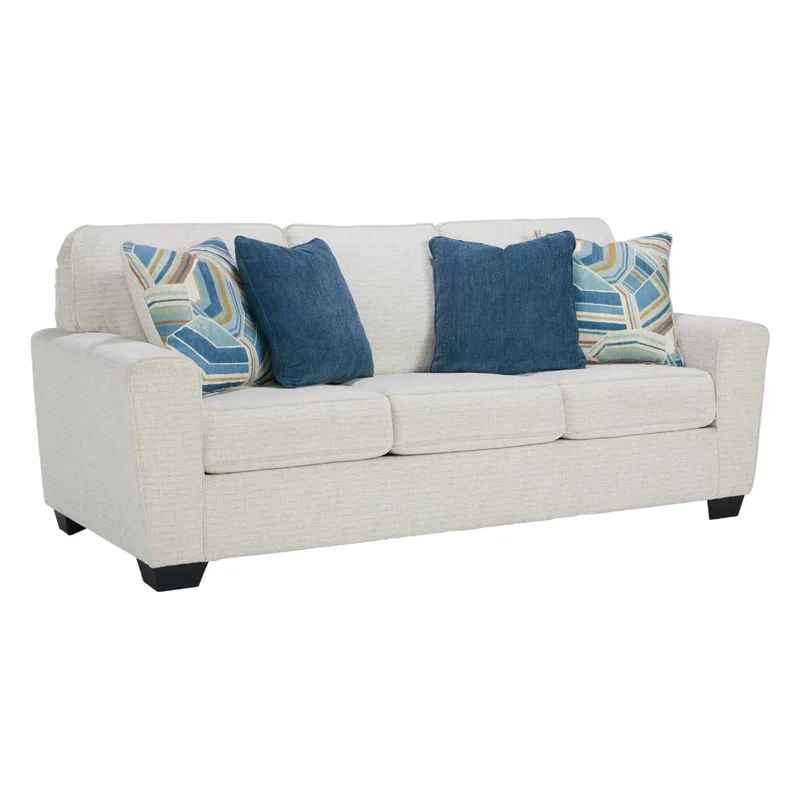Sofa en tissu texturé avec coussins - Cashton