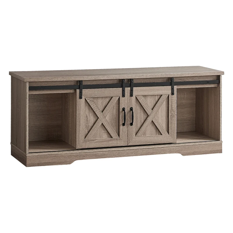 Meuble de télévision en stratifié faux bois à 2 portes coulissantes - I 2746-2747-2748