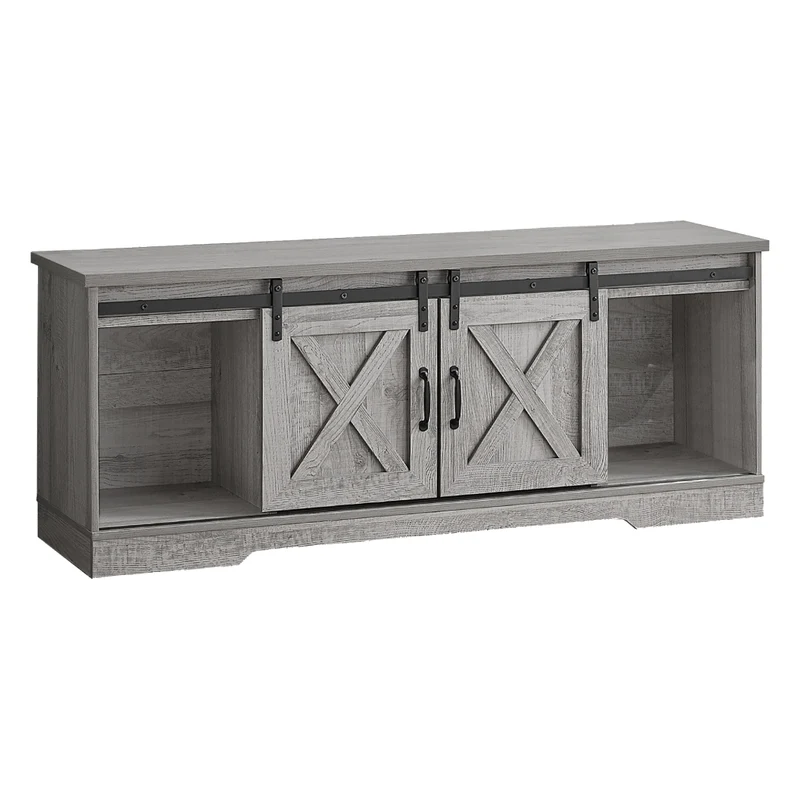 Meuble de télévision en stratifié faux bois à 2 portes coulissantes - I 2746-2747-2748