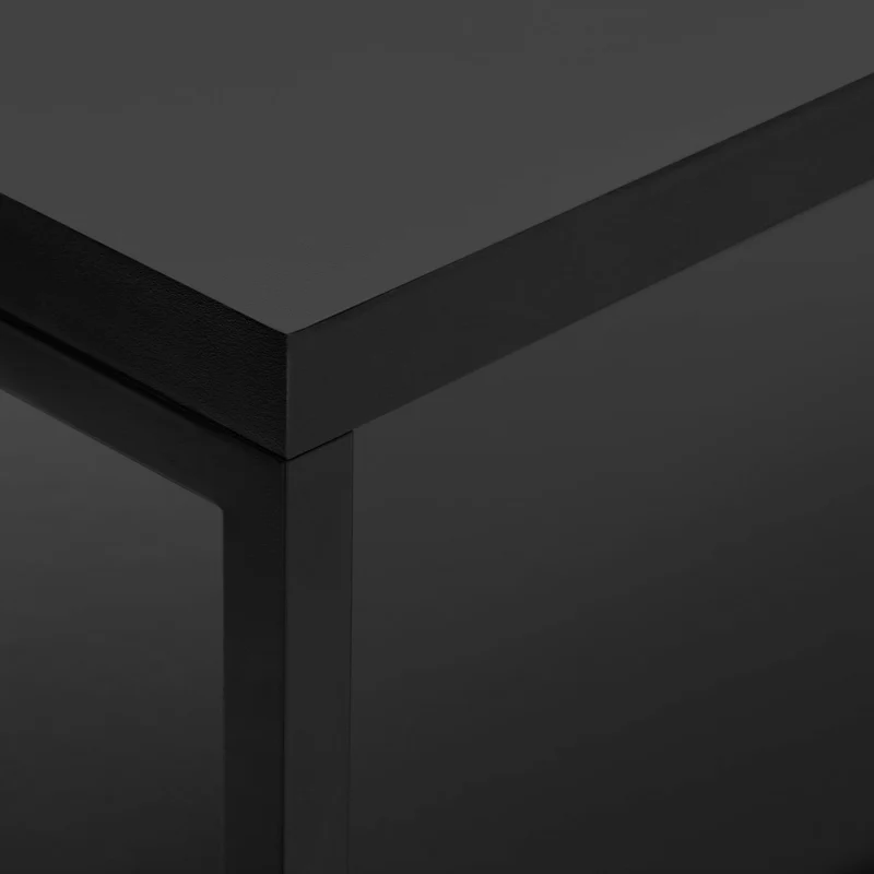 Meuble de télévision en stratifié et métal noir avec 2 tiroirs - I 2870-2871-2872