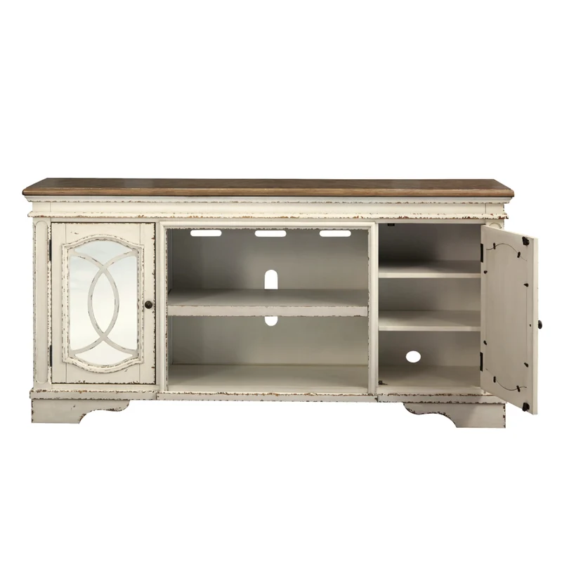 Meuble de télévision en bois/placage bicolore - Realyn