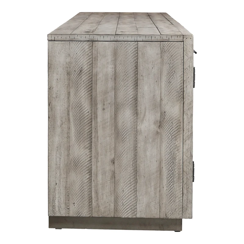 Meuble de télévision en bois/placage de pin gris pâle - Naydell