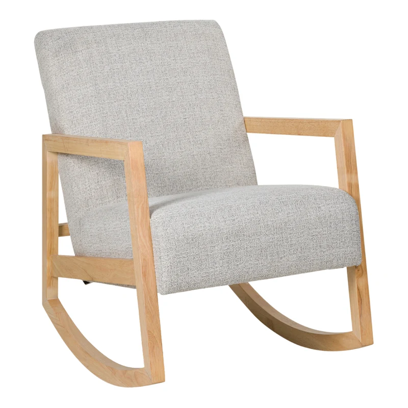 Fauteuil d'appoint berçant en tissu gris - Wychworth