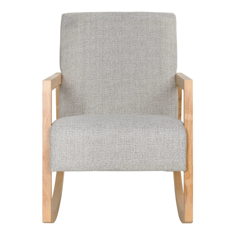 Fauteuil d'appoint berçant en tissu gris - Wychworth