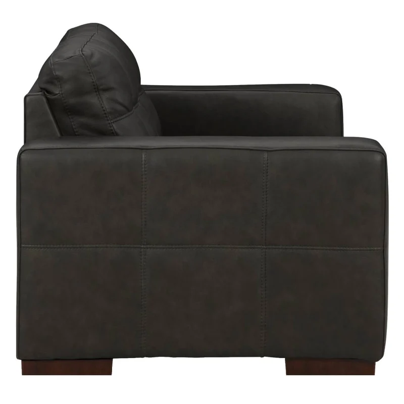 Causeuse en cuir noir - Luigi