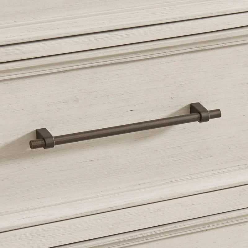 Table de chevet à 2 tiroirs en bois/placage bicolore - Shaybrock