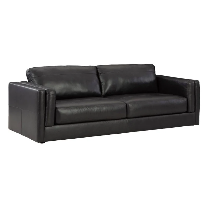 Sofa condo en cuir noir - Amiata
