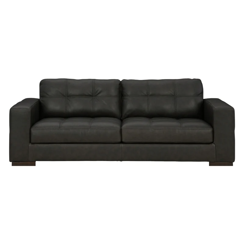 Sofa condo en cuir noir - Luigi