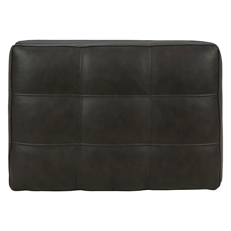 Ottoman en cuir noir - Luigi