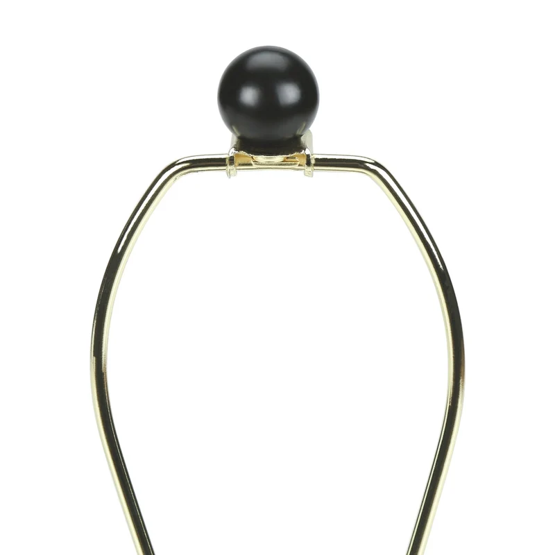 Lampe de table en rotin et métal noir 23 po - I 9734