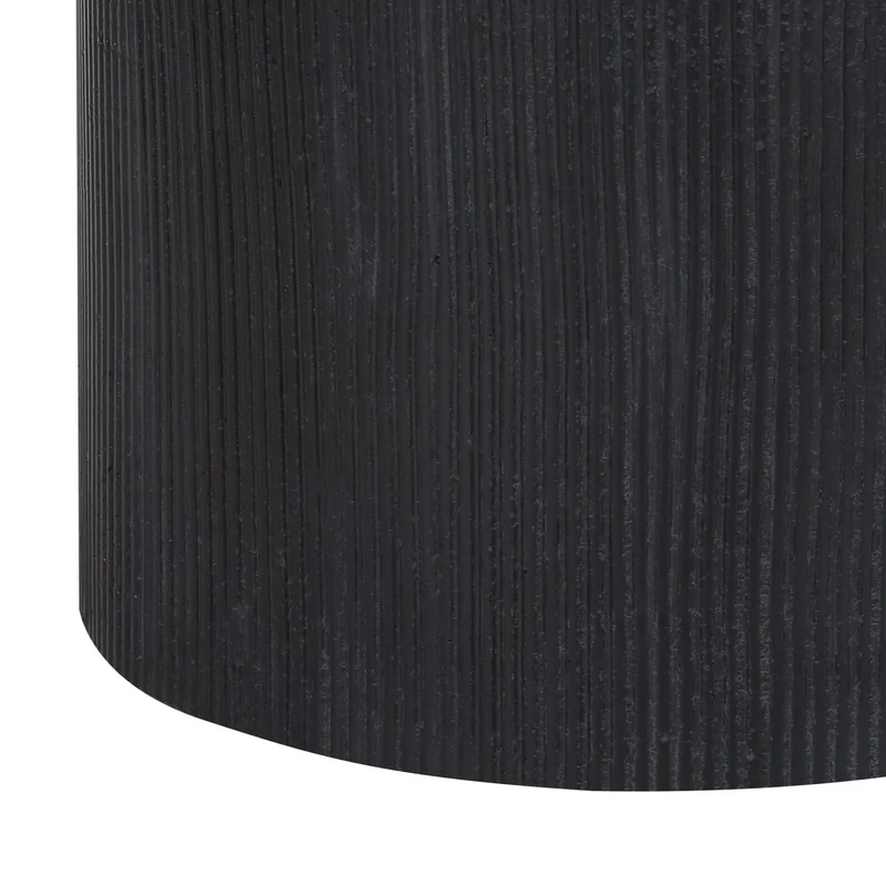 Lampe de table en béton noir et accents en métal doré 24 po - I 9710