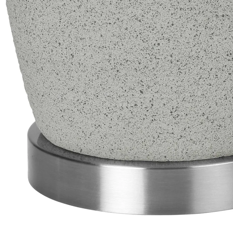 Lampe de table en céramique grise texturée 25 po - I 9711