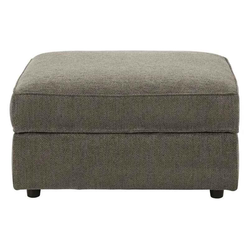 Ottoman surdimensionné en tissu gris avec rangement - O'Phannon