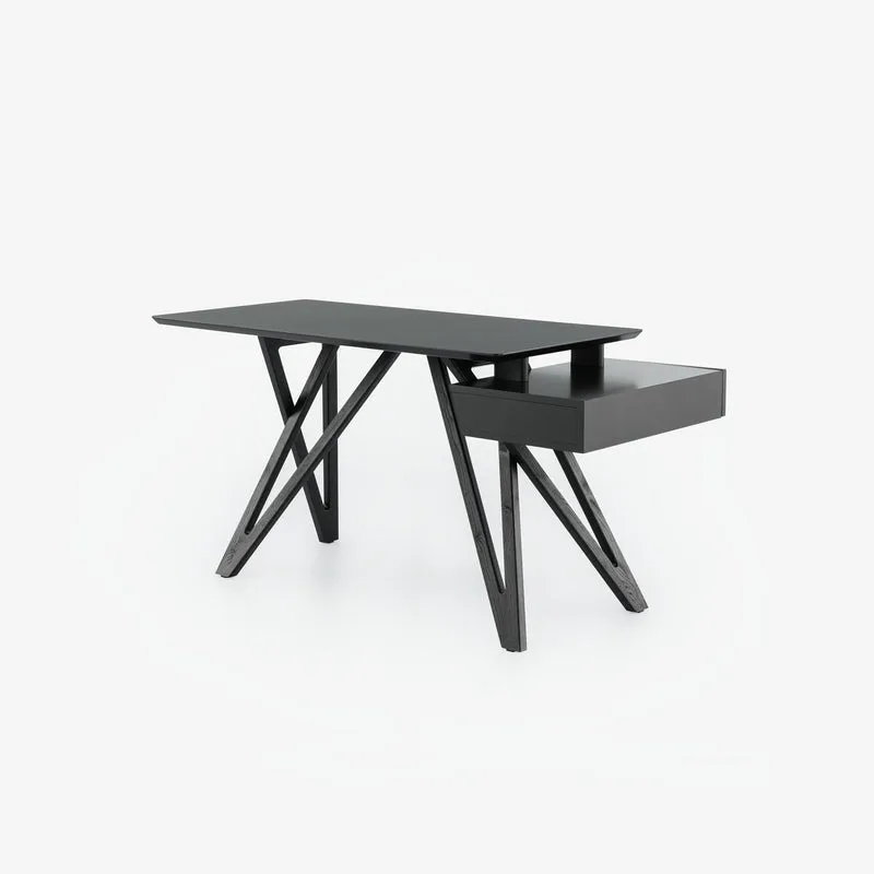 ENNÉA - Bureau plateau stratifie noir