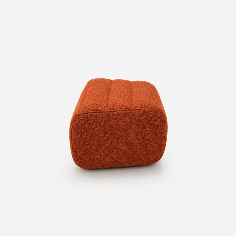 SAPARELLA - Pouf, finition Parade, coloris Terre Brulée