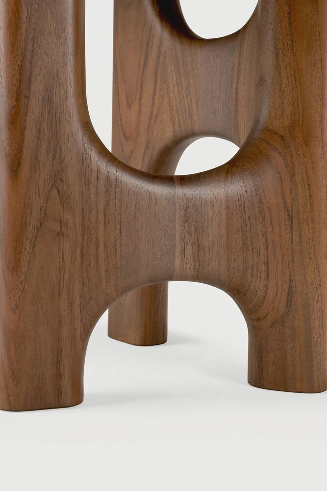 Flow Side Table - Teak wild brown