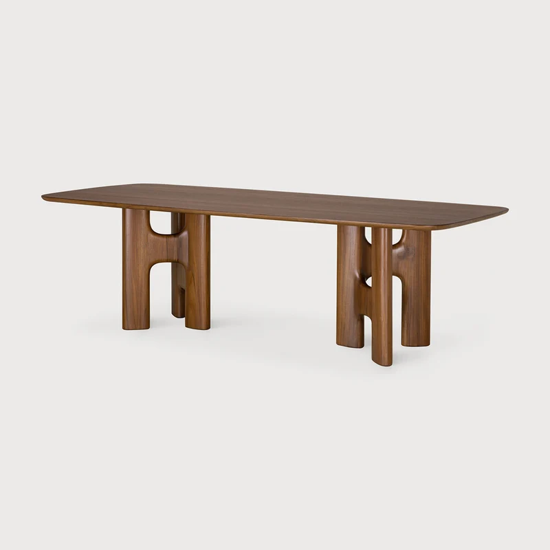 Flow dining Table - Teak Wild Brown