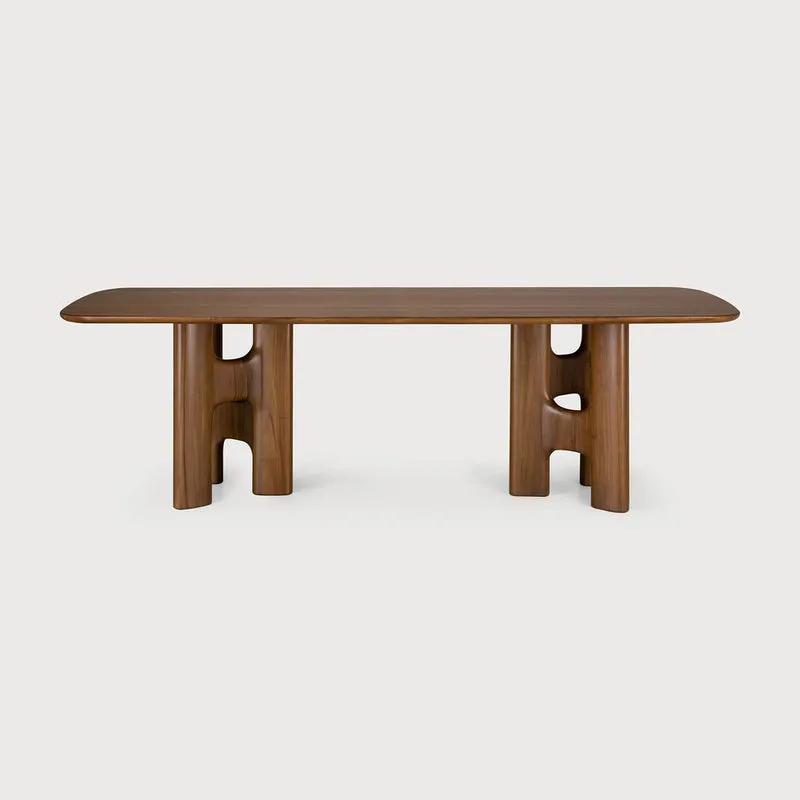 Flow dining Table - Teak Wild Brown
