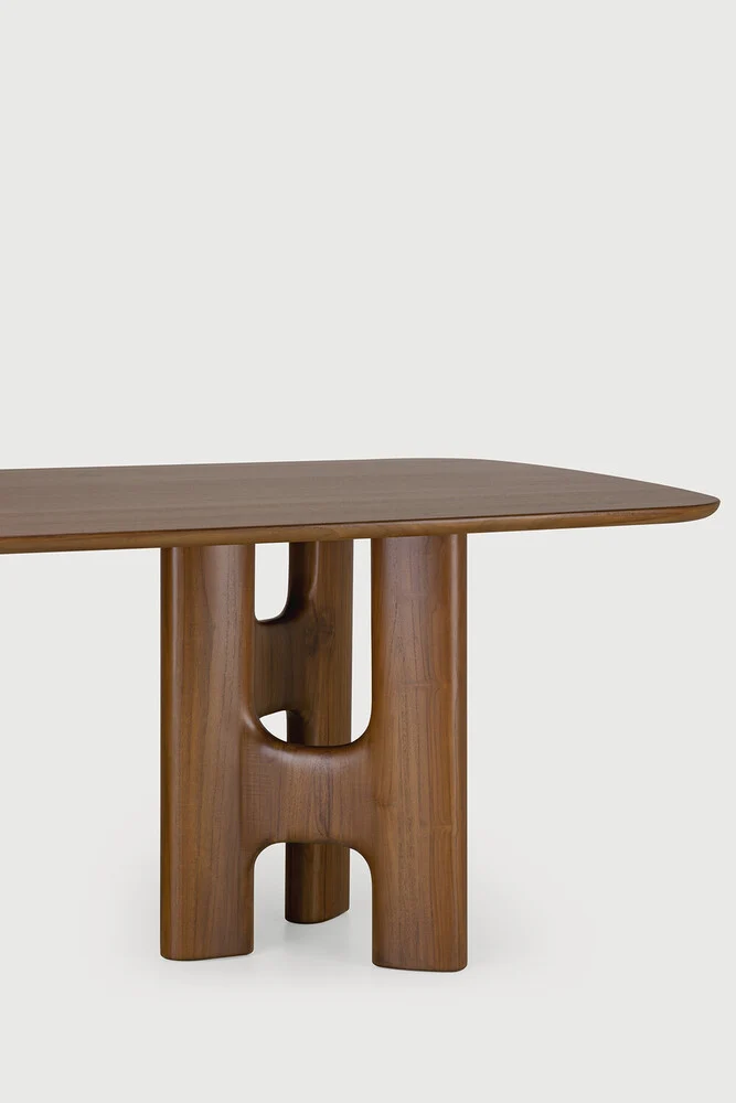 Flow dining Table - Teak Wild Brown
