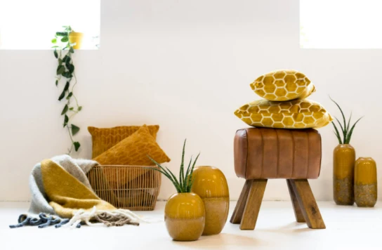 Brown Leather Stool