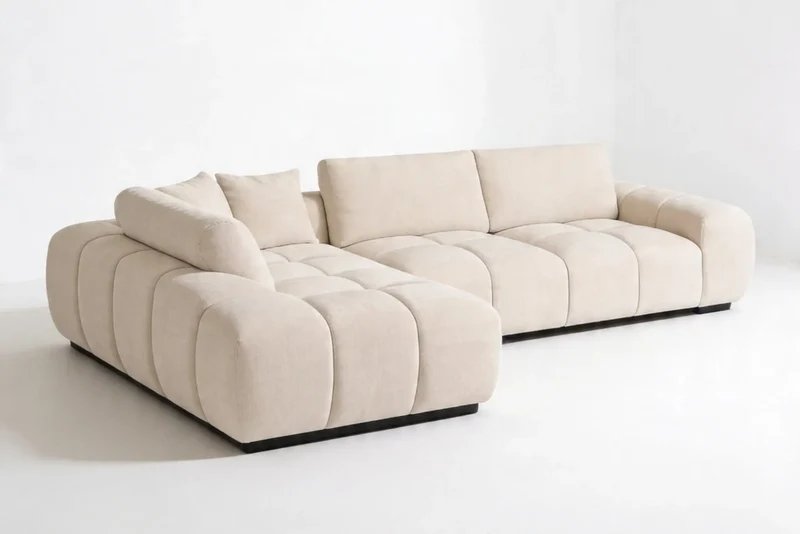 Canapé d'angle gauche de Salon BOLLY - 290 x 220 cm