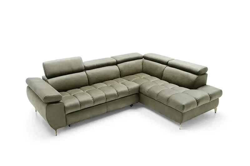 Canapé d'angle Convertible avec Coffre de Rangement LUGANA - 272 x 200 cm
