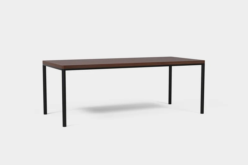 FRANKIE Table à manger extensible pour l’extérieur en frêne fumé