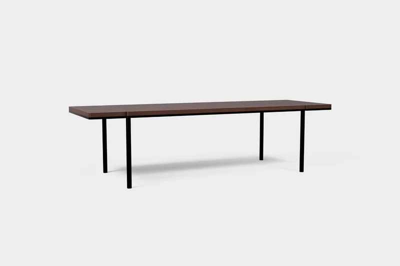 FRANKIE Table à manger extensible pour l’extérieur en frêne fumé