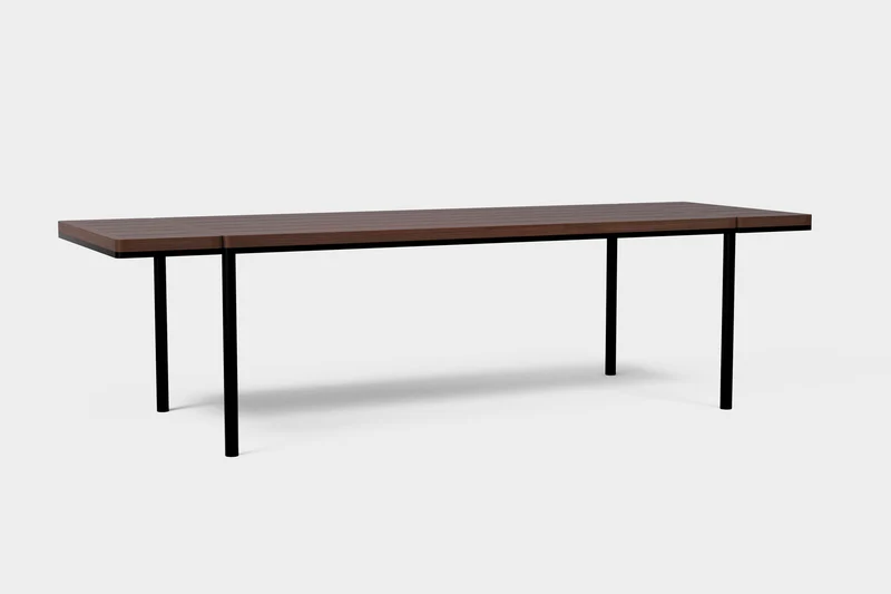 FRANKIE Table à manger extensible pour l’extérieur en frêne fumé