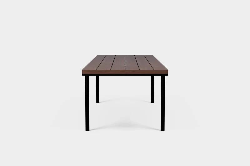 FRANKIE Table à manger extensible pour l’extérieur en frêne fumé