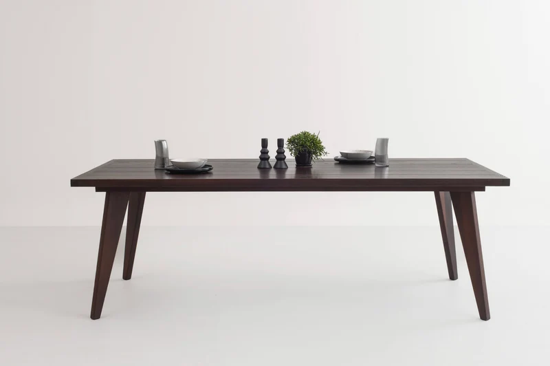 AMBER Table à manger d’extérieur en Frêne fumé
