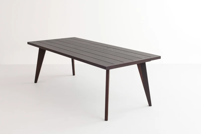 AMBER Table à manger d’extérieur en Frêne fumé