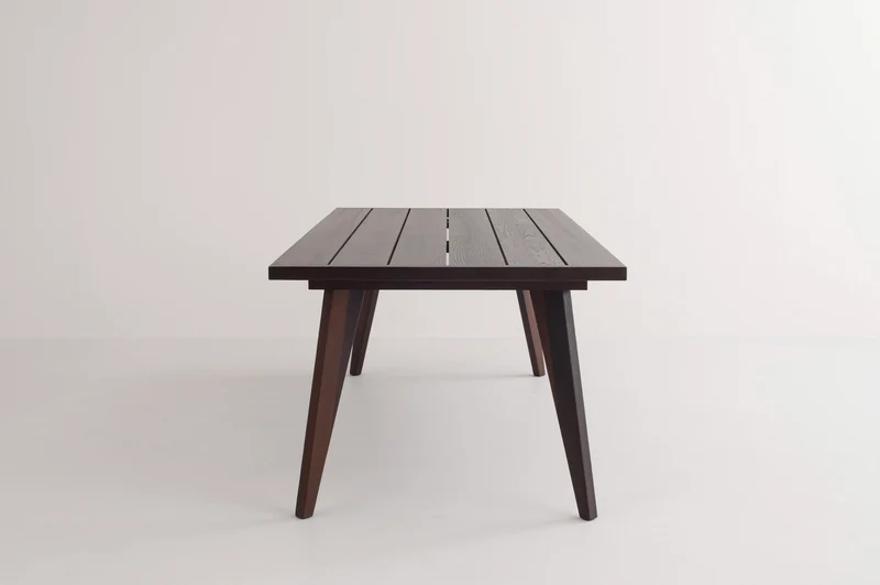 AMBER Table à manger d’extérieur en Frêne fumé