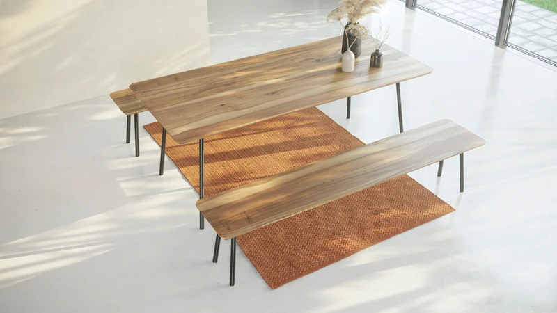 MARTA Walnut Bench