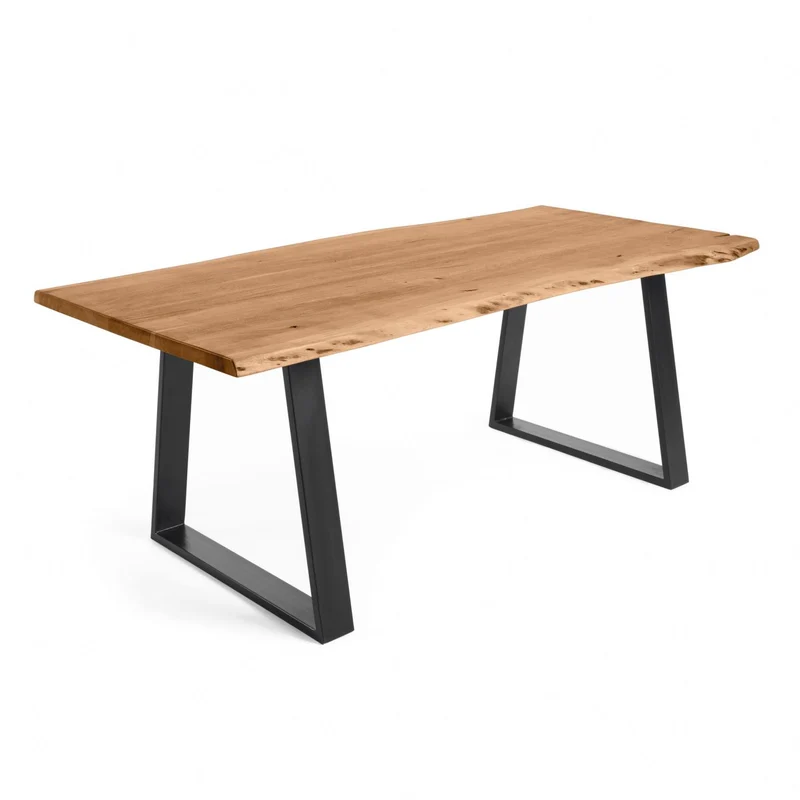 Alaia table made from solid acacia wood with natural finish, 180 x 90 cm