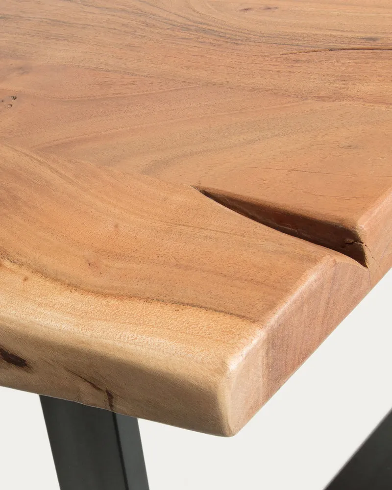 Alaia table made from solid acacia wood with natural finish, 180 x 90 cm