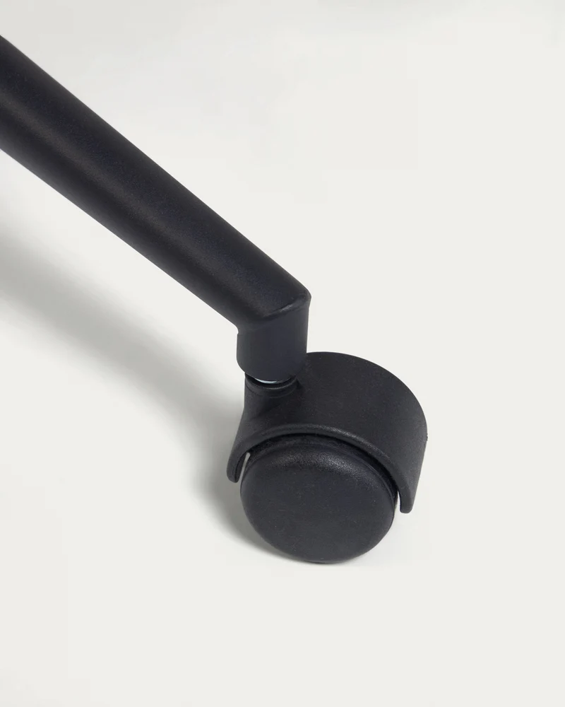 Madina dark grey office chair and legs made of steel in matt black