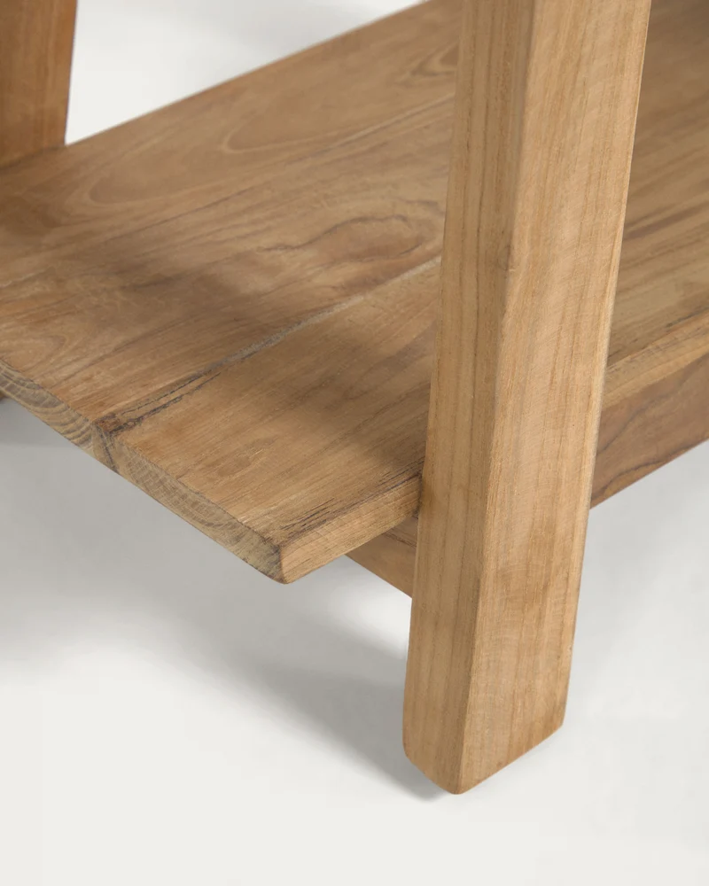 Safara solid recycled teak footstool 50 x 32 cm