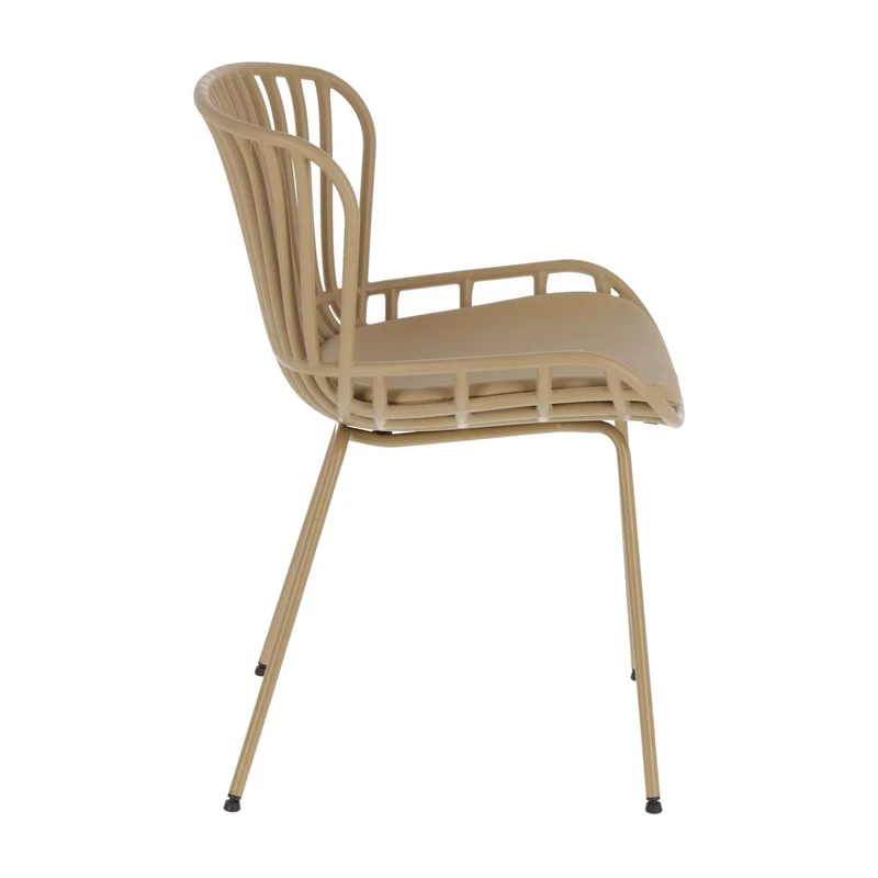 Surpik chair with steel legs in beige finnish