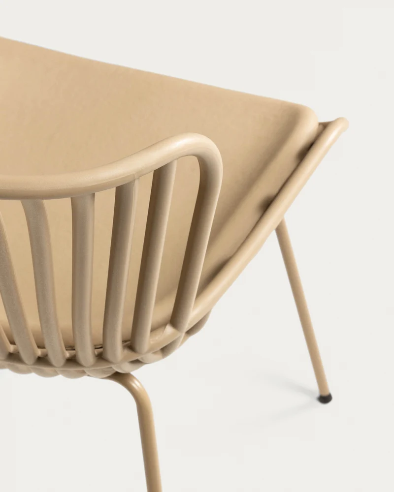Surpik chair with steel legs in beige finnish