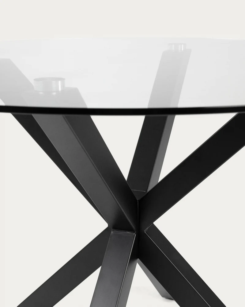 Argo coffee table glass black Ø 82 cm