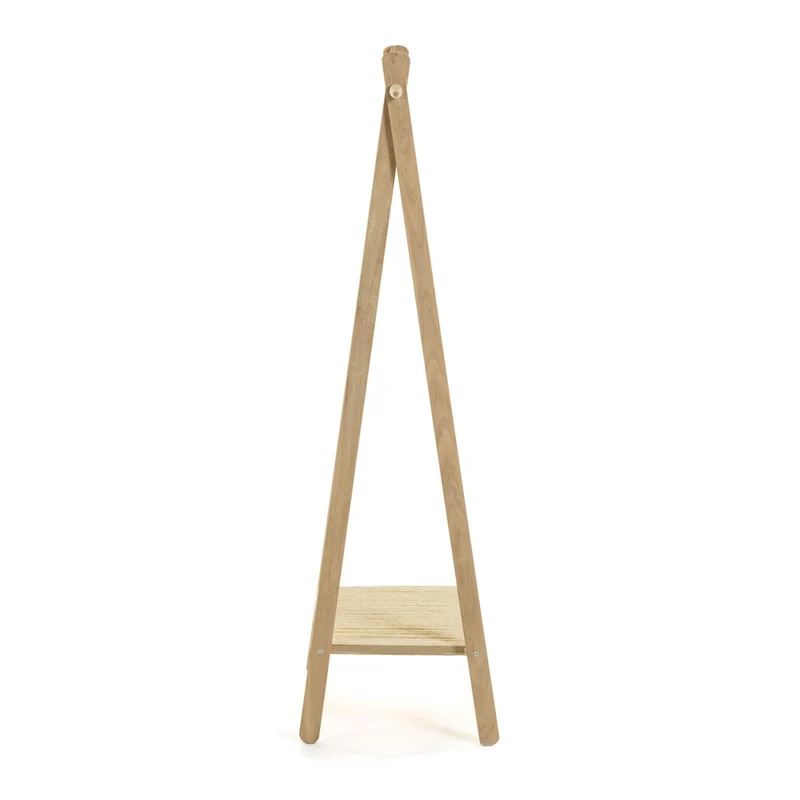 Natane birch wood and rattan clothing rail, 95 x 152 cm
