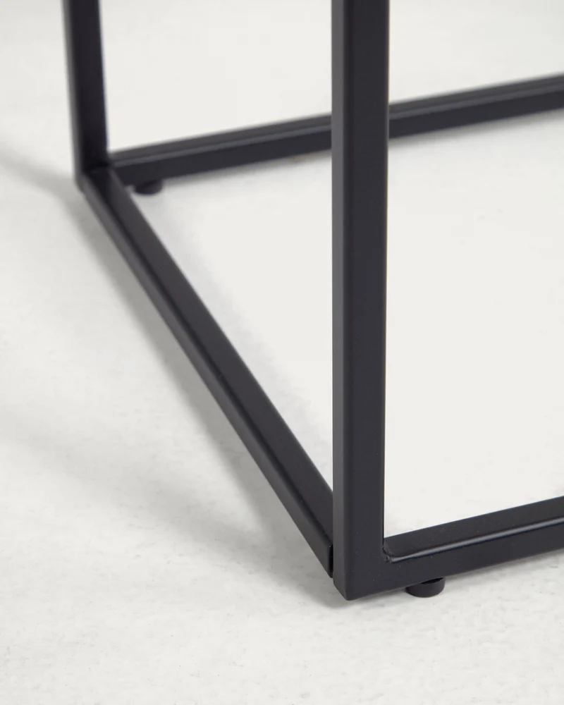 Rewena console table with Kalos Blanco porcelain top and steel structure, 110 x 75 cm